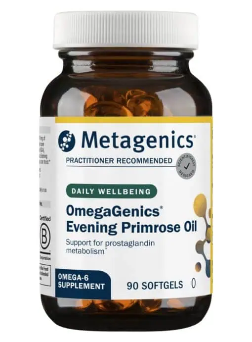 Metagenics OmegaGenics(R) Evening Primrose Oil -- evening primrose oil, omega-6 fatty acids.