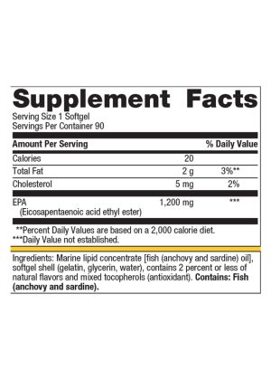 Metagenics OmegaGenics(R) Fish Oil EPA 1200 mg -- fish oil, omega-3 - Back