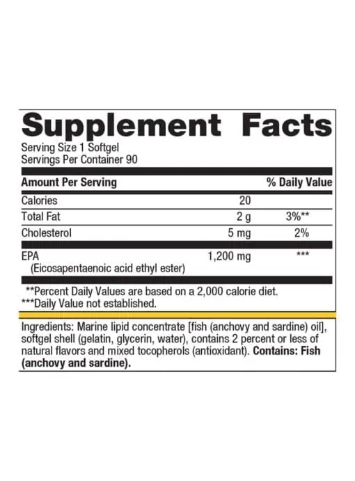 Metagenics OmegaGenics(R) Fish Oil EPA 1200 mg -- fish oil, omega-3 - Back