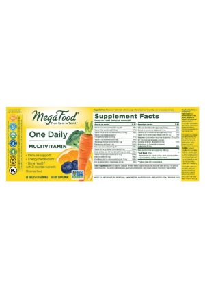 MegaFood One Daily -- multivitamin, daily supplement - Back