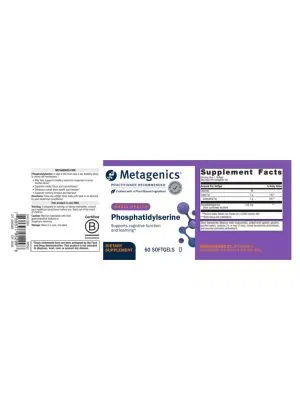 Metagenics Phosphatidylserine -- brain health, cognitive function. - Back