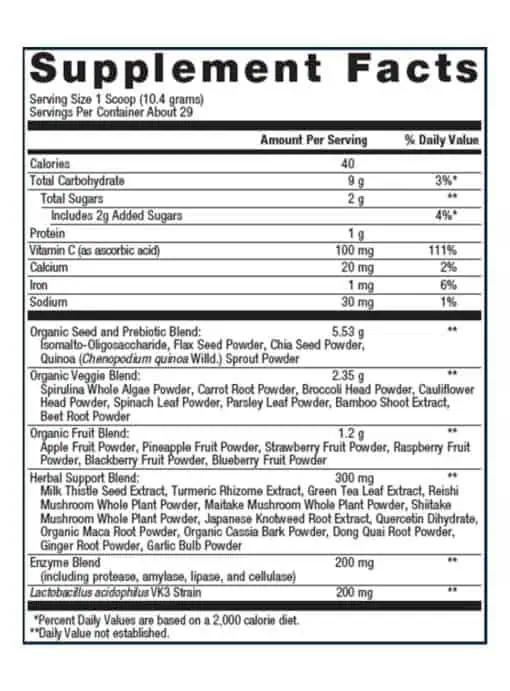 Metagenics PhytoGanix(R) Tropical Fruit -- intestinal health, immune support. - Back