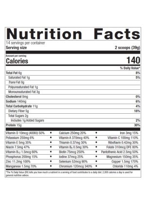 Metagenics Power Nutrition Shake, Chocolate -- nutritional shake, protein shake. - Back