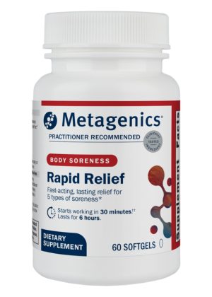 Metagenics Rapid Relief -- fast-acting relief, natural ingredients.