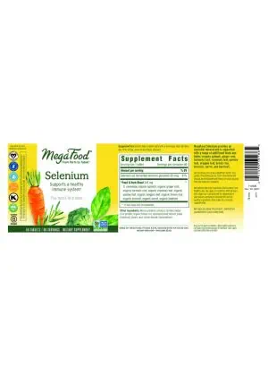 Megafood Selenium -- immune support, antioxidant - Back