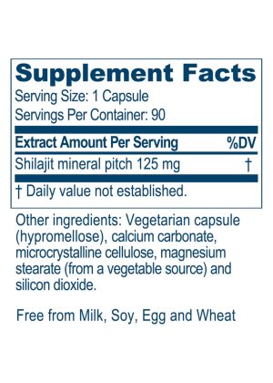 Ayush Herbs Shilajeet Mumiyo -- natural minerals, immune support. - Back