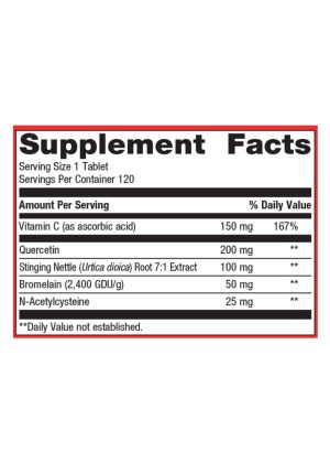 Metagenics Sinuplex(R) -- respiratory support, vitamin C. - Back