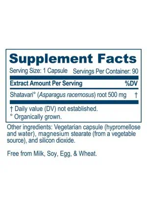 Ayush Herbs Sitawari -- female health, vitality support. - Back