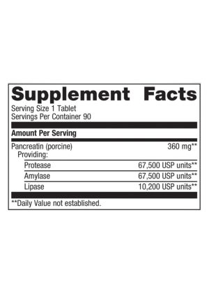 Metagenics SpectraZyme Pancreatic Enzymes -- digestive support, enzyme complex. - Back