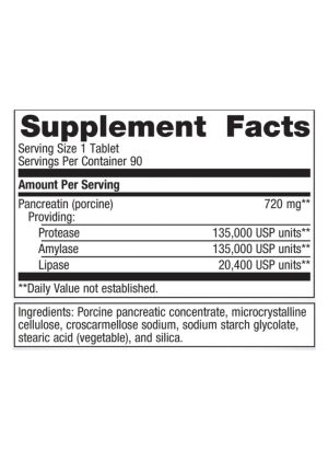 Metagenics SpectraZyme(R) Pancreatic Enzymes Extra Strength -- digestive enzymes, enzyme support. - Back