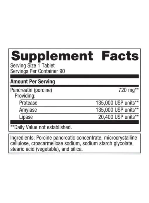 Metagenics SpectraZyme(R) Pancreatic Enzymes Extra Strength -- digestive enzymes, enzyme support. - Back