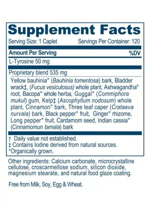 Ayush Herbs Thyro-M -- thyroid support, metabolism booster. - Back
