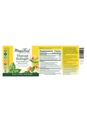 MegaFood Thyroid Strength -- thyroid support, metabolic health - Back