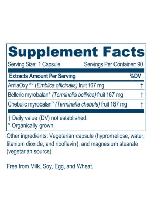 Ayush Herbs Trifal -- digestive support, herbal supplement. - Back