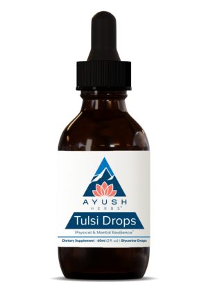 Ayush Herbs Tulsi Drops -- tulsi extract, adaptogenic support.