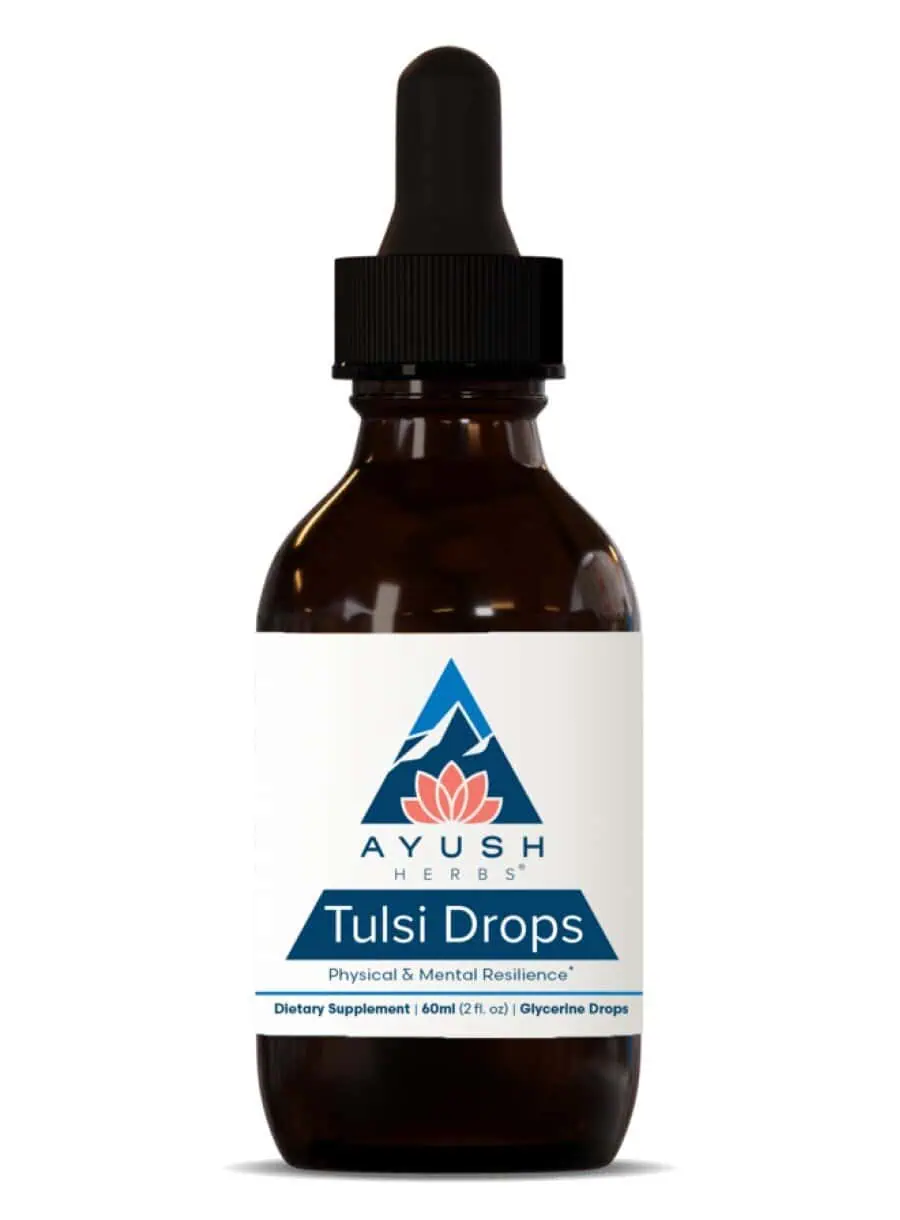Ayush Herbs Tulsi Drops -- tulsi extract, adaptogenic support.