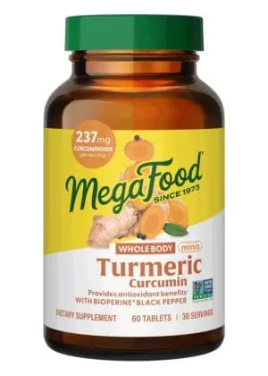 Megafood Turmeric Curcumin Minis - Whole Body, turmeric supplement, inflammation support