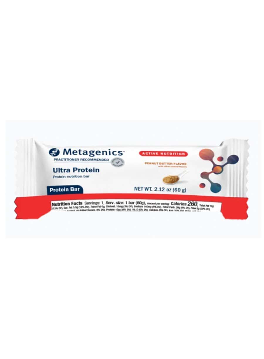 Metagenics Ultra Protein Bar Peanut Butter -- protein bar, meal replacement.