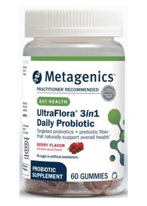 Metagenics UltraFlora 3 in 1 Daily Probiotic, Berry