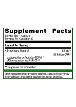 Metagenics UltraFlora(R) Balance Probiotic -- probiotic supplement, gut health. - Back