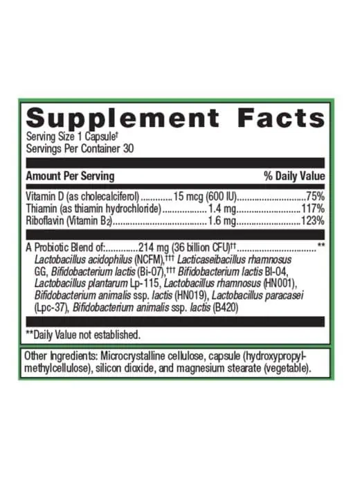 Metagenics UltraFlora(R) Complete Probiotic -- probiotic supplement, digestive health. - Back
