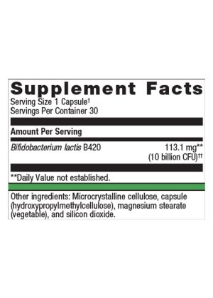 Metagenics UltraFlora(R) Control Probiotic -- probiotic supplement, gut health. - Back