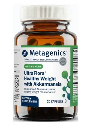 Metagenics UltraFlora Healthy Weight with Akkermansia -- weight management, metabolism support.