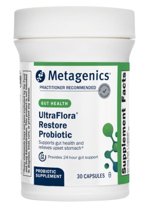 Metagenics UltraFlora(R) Restore Probiotic -- gut health, probiotic support.