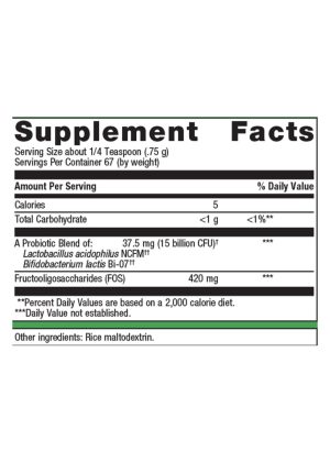 Metagenics UltraFlora(R) Synergy Probiotic Powder -- probiotic powder, gut health. - Back