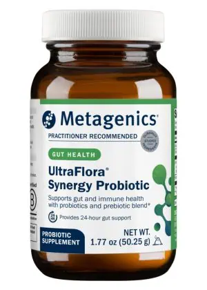 Metagenics UltraFlora(R) Synergy Probiotic Powder -- probiotic powder, gut health.