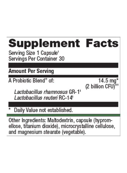 Metagenics UltraFlora(R) Women's Probiotic -- women's probiotic, feminine health. - Back