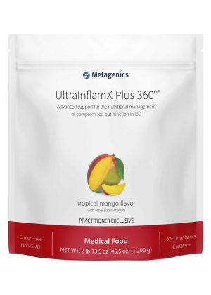 Metagenics UltraInflamX Plus 360(R) - Mango, gut health support, vegan protein.
