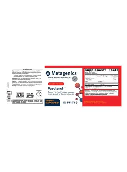 Metagenics Vasotensin(R) -- blood pressure support, fish peptides. - Back