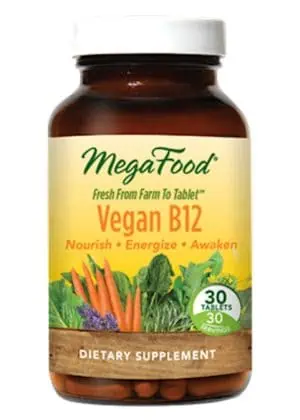 Megafood Vegan B12 -- plant-based energy support, vitamin B12 supplement
