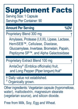 Ayush Herbs Vegenzyme Plus(TM) -- digestive enzymes, vegetarian formula. - Back