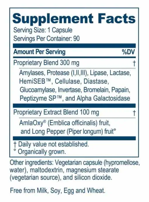 Ayush Herbs Vegenzyme Plus(TM) -- digestive enzymes, vegetarian formula. - Back
