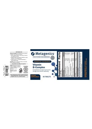 Metagenics Vitamin B-Complex -- vitamin b complex, b vitamins - Back