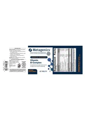 Metagenics Vitamin B-Complex -- vitamin b complex, b vitamins - Back