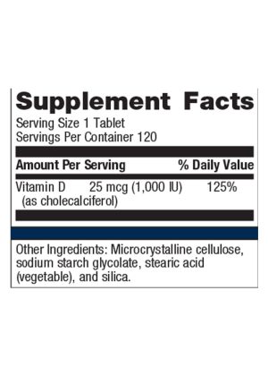 Metagenics Vitamin D3 1000(TM) -- vitamin D, bone health. - Back