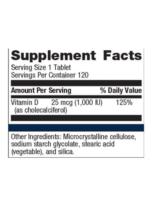 Metagenics Vitamin D3 1000(TM) -- vitamin D, bone health. - Back