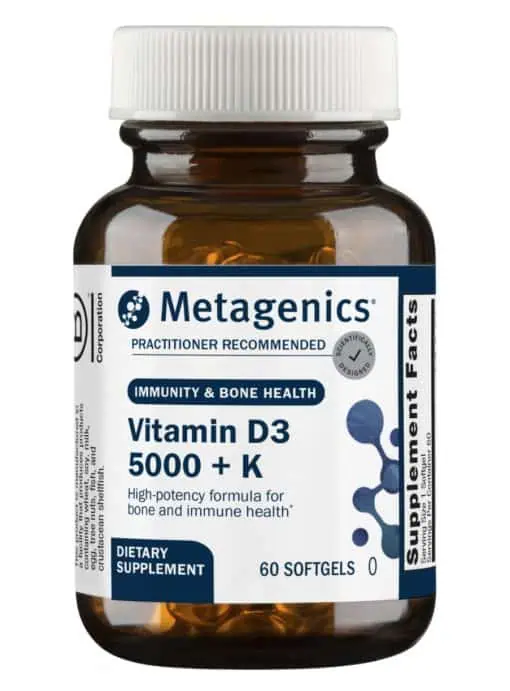 Metagenics Vitamin D3 5000 + K -- vitamin D, vitamin K