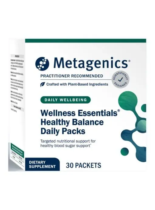 Metagenics Wellness Essentials Healthy Balance -- blood sugar support, nutritional supplement.