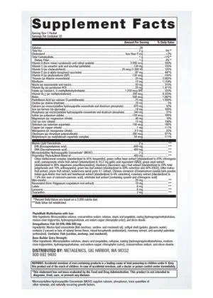 Metagenics Wellness Essentials(R) Women -- women's health, nutritional support. - Back