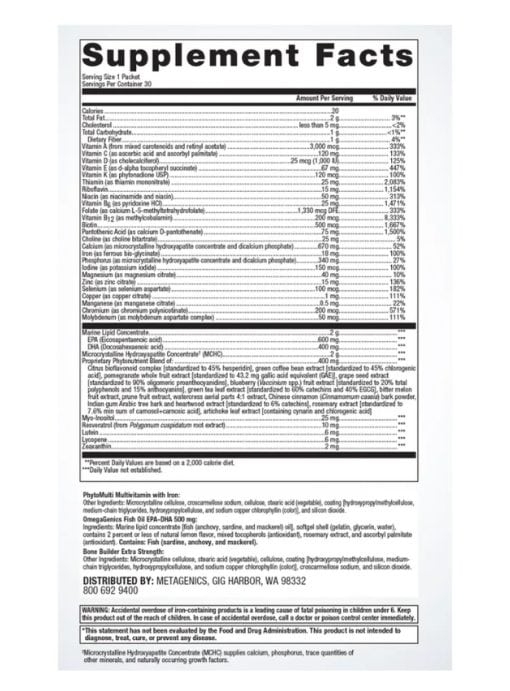 Metagenics Wellness Essentials(R) Women -- women's health, nutritional support. - Back
