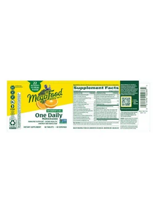 Megafood Women Over 40(TM) One Daily -- multivitamin, women's health - Back