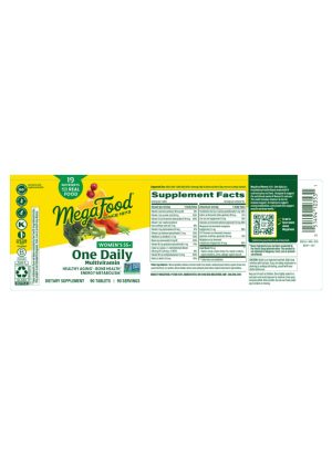 MegaFood Women Over 55 One Daily -- multivitamin, women's health - Back