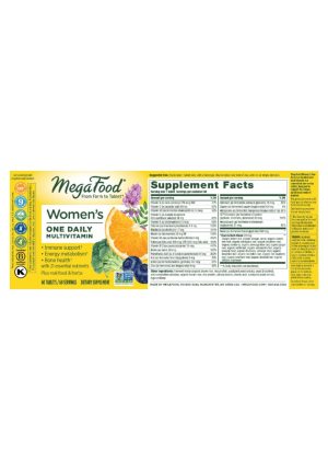 MegaFood Women's One Daily -- multivitamin, women's health - Back