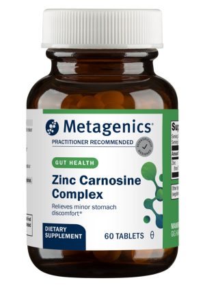 Metagenics Zinc Carnosine Complex -- zinc supplement, gastrointestinal support.