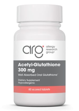 Allergy Research Group Acetyl-Glutathione 300 mg -- glutathione supplement, antioxidant support.