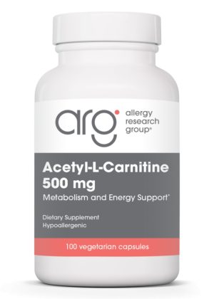 Allergy Research Group Acetyl L-Carnitine 500mg -- acetyl-l-carnitine, metabolism support.